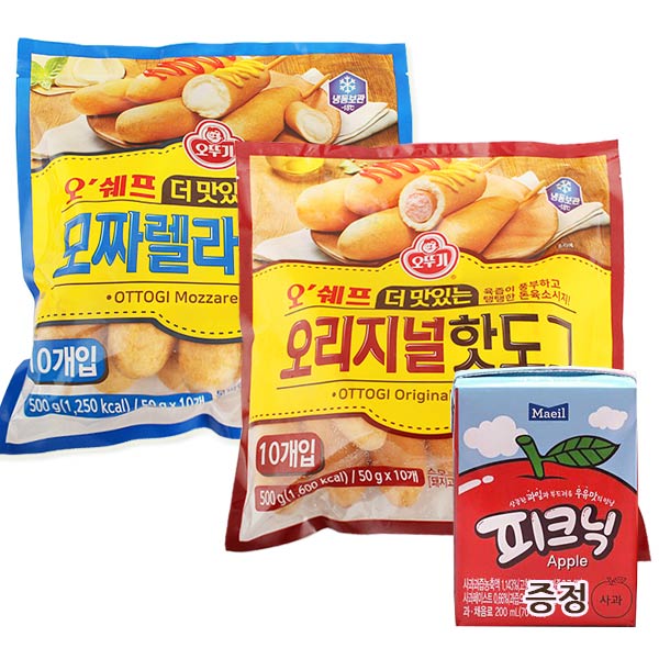 최근 많이 팔린 오뚜기 오쉐프 오리지널핫도그1팩+모짜렐라핫도그1팩 피크닉증정, 2팩, 500g 추천해요 최근 많이 팔린 오뚜기 오쉐프 오리지널핫도그1팩+모짜렐라핫도그1팩 피크닉증정, 2팩, 500g 추천해요