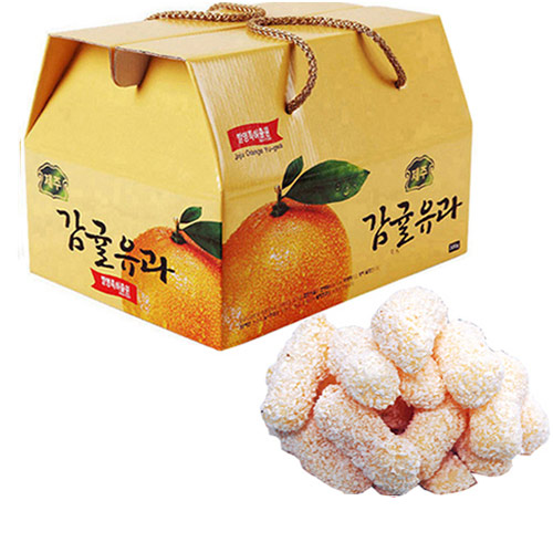 인지도 있는 열매마을 제주 감귤유과 한과세트, 500g, 1개 (일괄포장) ···