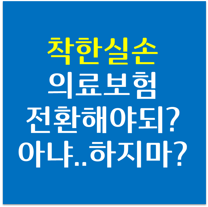  착한실손 의료보험 전환해야 되? 아냐.. 걍 유지해?