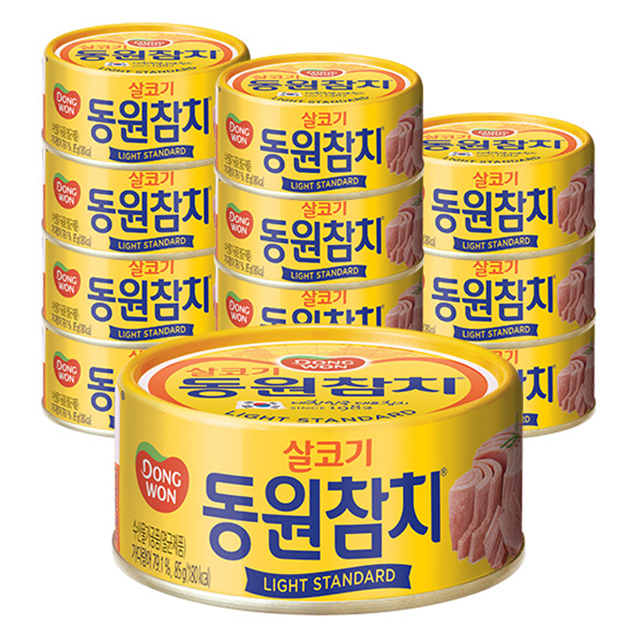 후기가 정말 좋은 동원 라이트 스탠다드 참치, 85g, 12개(로켓배송) 좋아요