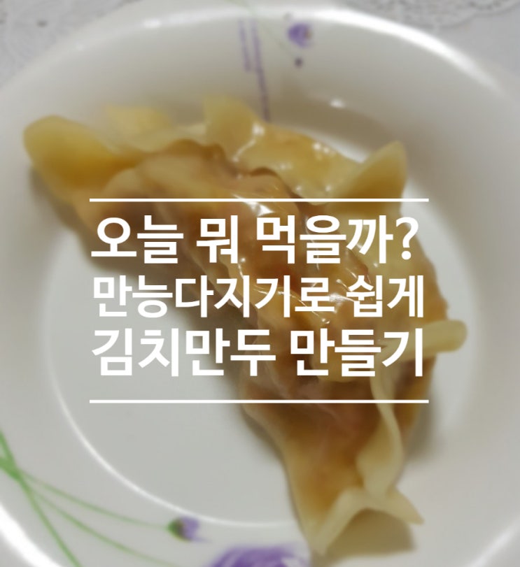 <오늘 뭐 먹을까?> 만능 다지기로 쉽게  김치만두 만들었어요