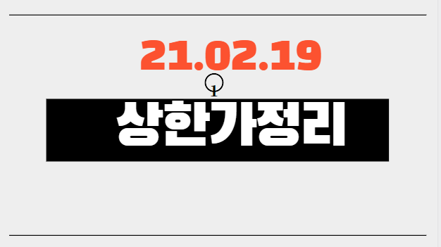 21.02.19 상한가정리 21.02.19 상한가정리