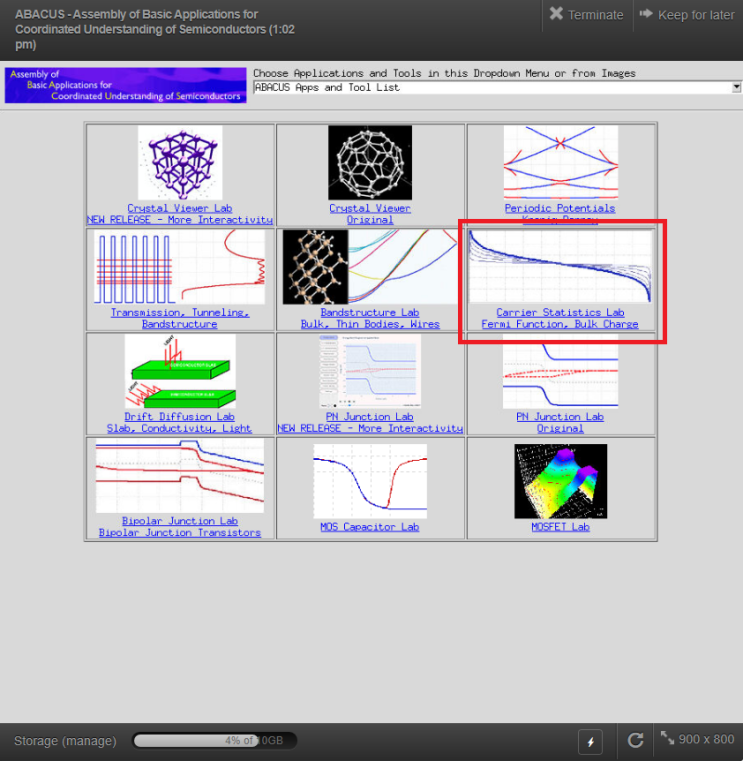  1. Fermi-Dirac 분포 함수 - Carrier Statistics Lab 사용법