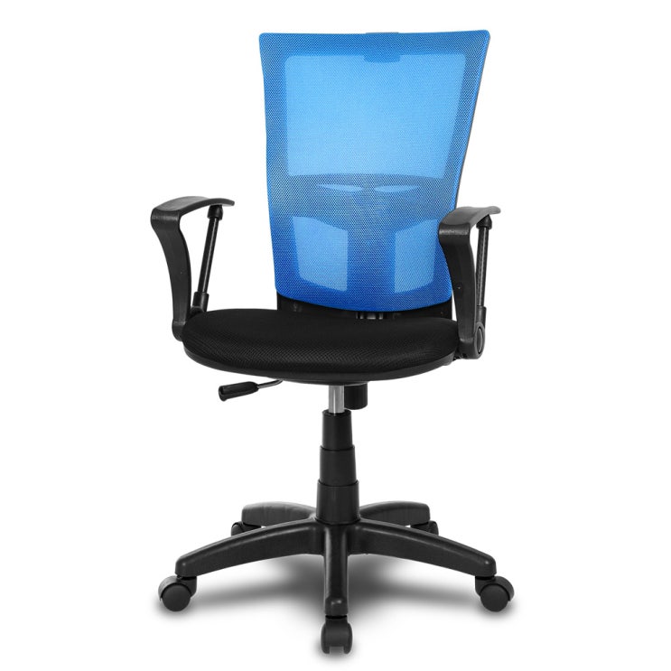 인지도 있는 체어클럽 M1 기본형 블랙바디 메쉬 의자, 블루(로켓배송) ···