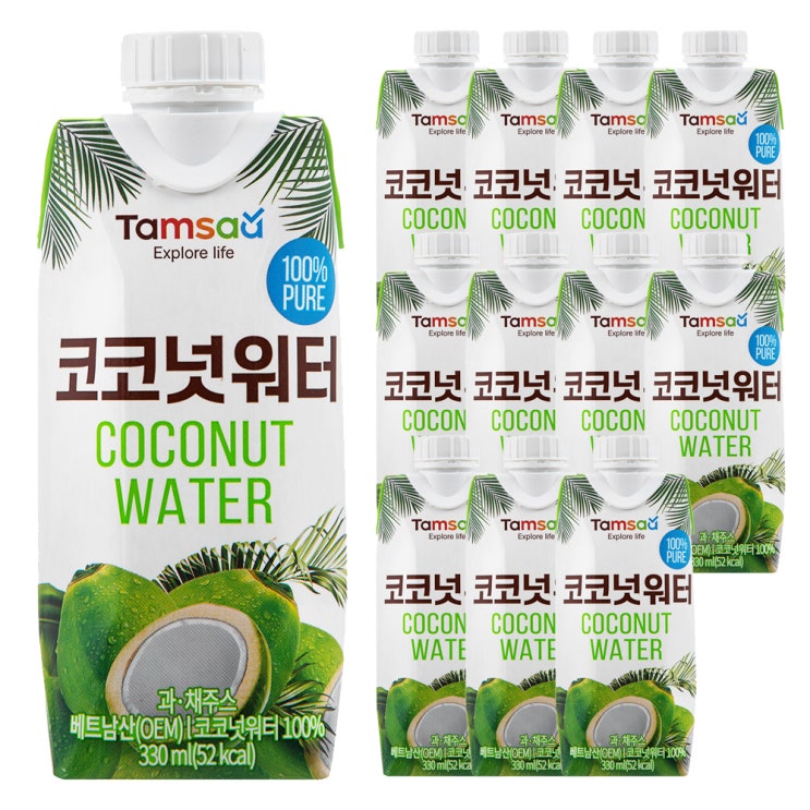 많이 찾는 탐사 100% 코코넛 워터, 330ml, 12개(로켓배송) ··· 많이 찾는 탐사 100% 코코넛 워터, 330ml, 12개(로켓배송) ···