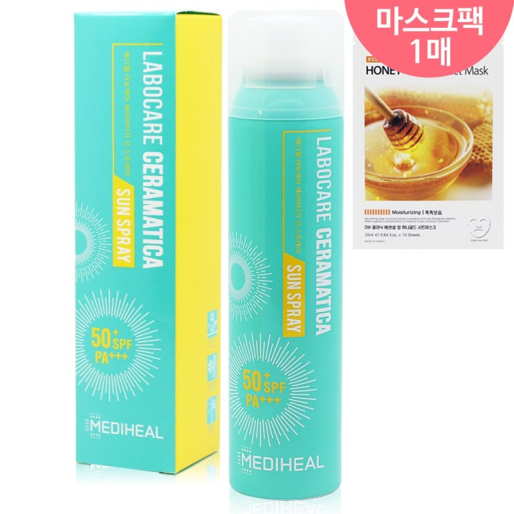 많이 찾는 메디힐 라보케어 세라마티카 선스프레이+허니골드 마스크팩 1매, 3개, 180ml ···