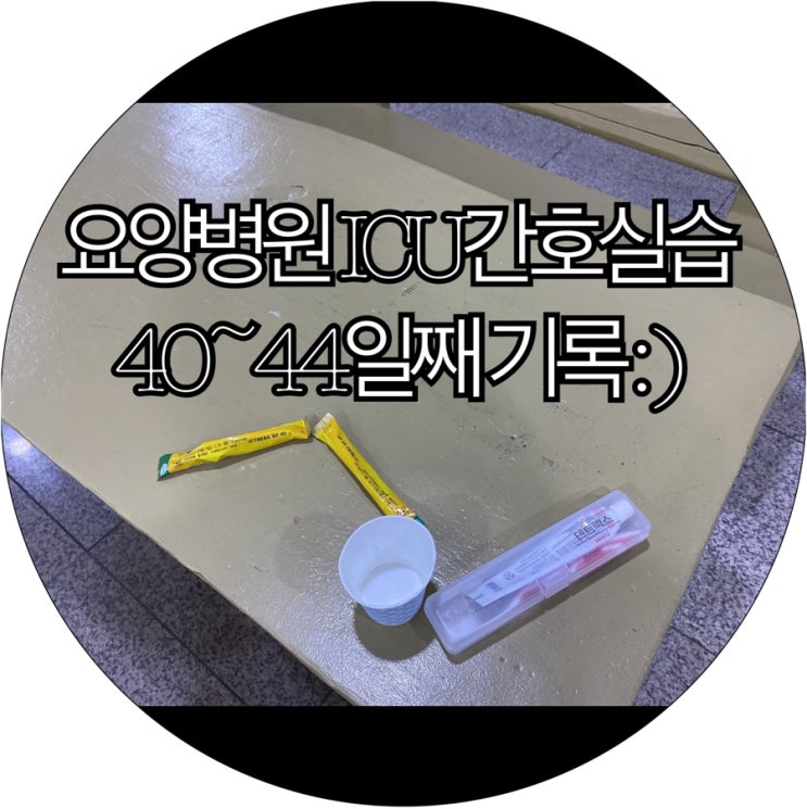  [간호조무사실습생 은느님]요양병원 ICU간호실습 40~44일째 기록 : )