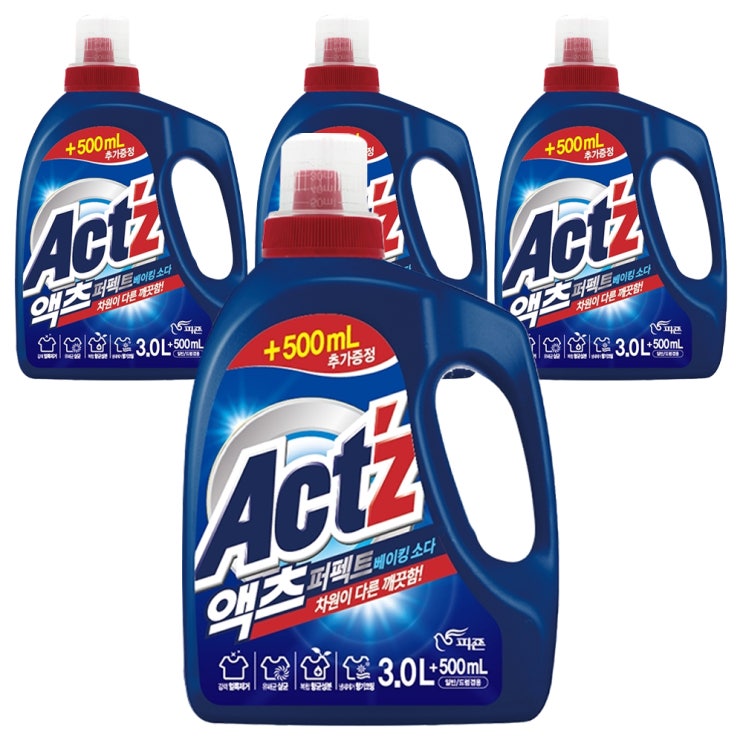 잘나가는 피죤 액츠 퍼펙트 베이킹소다 액상세제 본품, 3.5L, 4개(로켓배송) ··· 잘나가는 피죤 액츠 퍼펙트 베이킹소다 액상세제 본품, 3.5L, 4개(로켓배송) ···