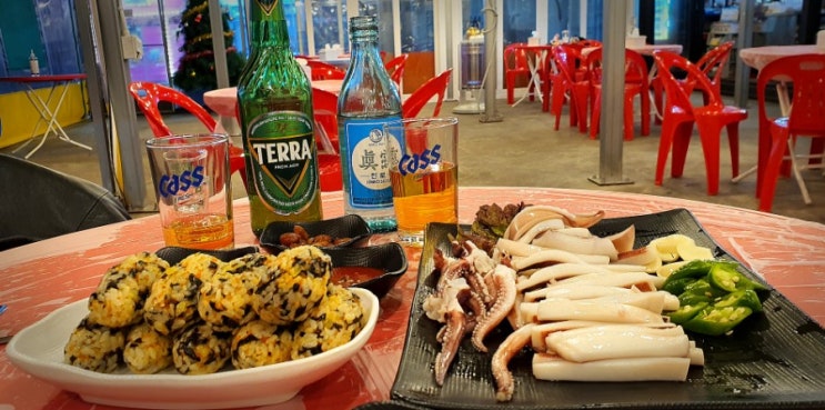  구미 옥계 맛집,밤이면밤마당(포차, 포장마차, 술집, 오징어 숙회)
