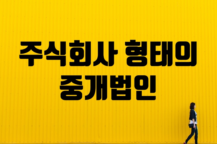  주식회사 형태의 중개법인