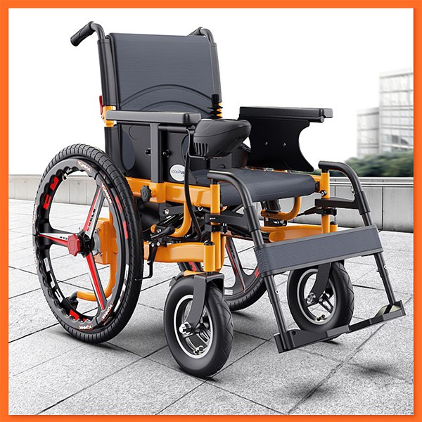 선택고민 해결 전동 휠체어 경량휠체어 접이식전동휠체어 노인보행보조기 장애인용품 수동 전동스쿠터 사륜자전거, 1개, 12A리튬전지(15-20KM) ···