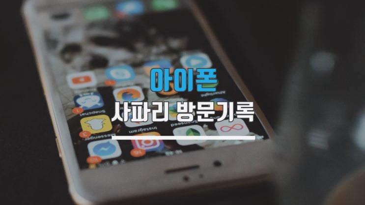  아이폰 사파리 방문기록 쿠키 삭제하기