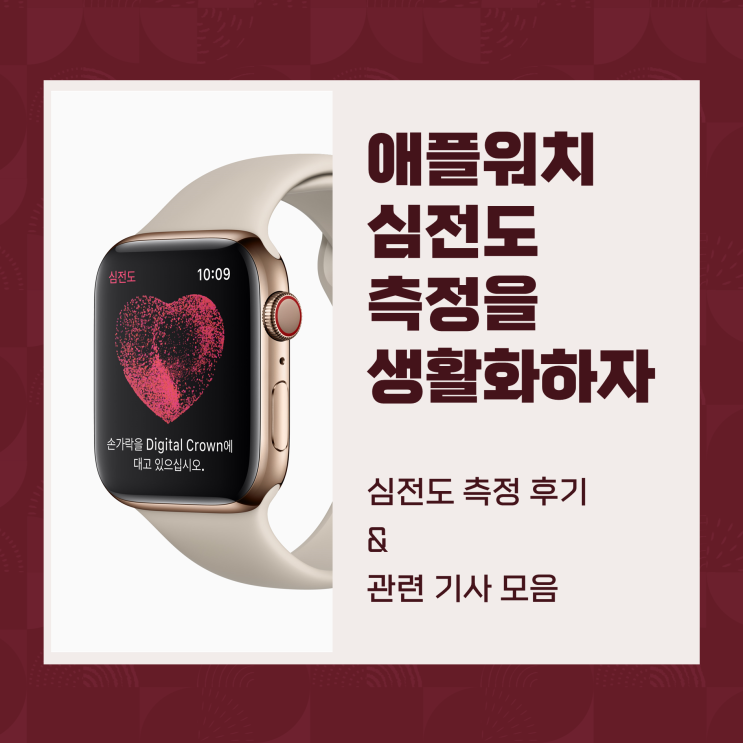  애플워치 심전도 앱 활용하자 (Feat. 부정맥, 심부전, 갑상선 기능 항진증)