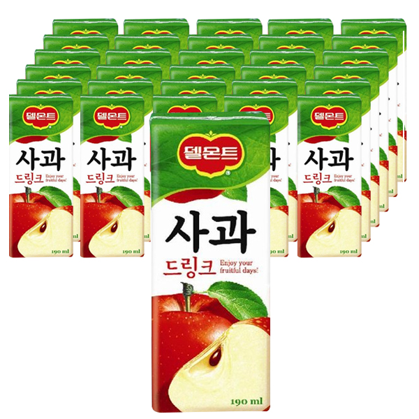 인기 많은 델몬트 드링크 사과, 190ml, 48개 ···