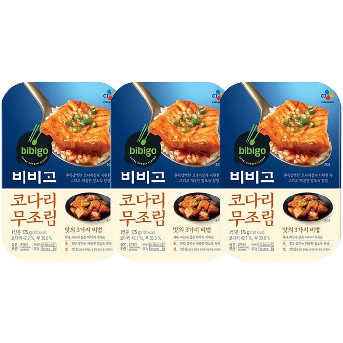 가성비갑 CJ 제일제당 비비고 코다리무조림 175g 3팩, 단품 추천해요