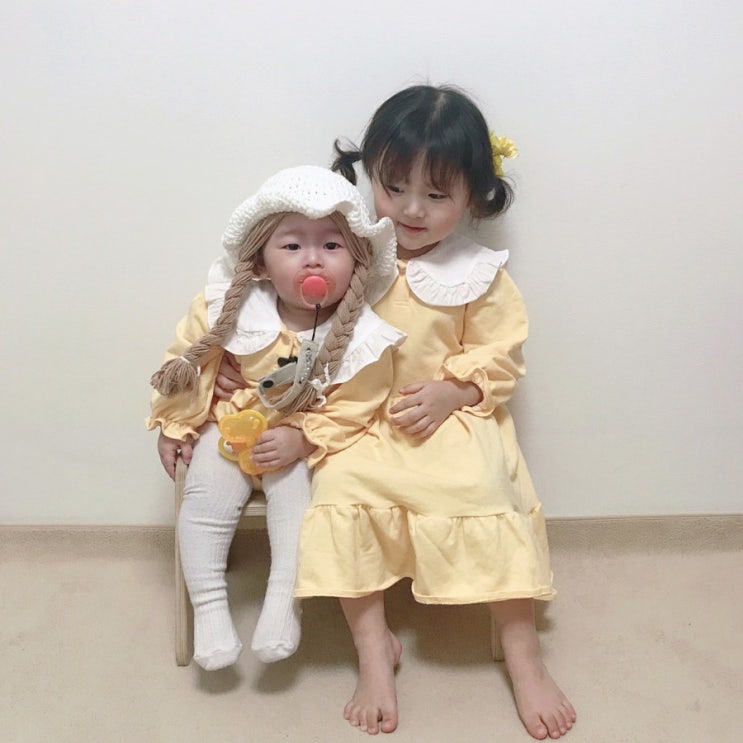  외출할 때 이쁜 아기옷 유아옷 봄옷 자매룩 입기? - 뮴미마켓