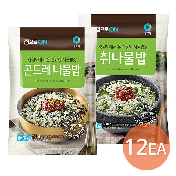 요즘 인기있는 청정원 집으로ON 곤드레나물밥230gx6개+취나물밥230gx6개 기타즉석식품, 상세 설명 참조 ··· 요즘 인기있는 청정원 집으로ON 곤드레나물밥230gx6개+취나물밥230gx6개 기타즉석식품, 상세 설명 참조 ···