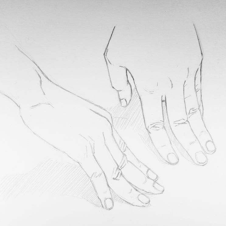 인체드로잉 - 다양한 모양의 손 그리기