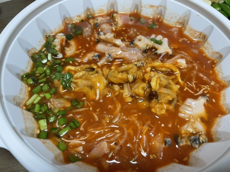 강릉 제주해인물회 멍게비빔밥, 모듬물회 포장