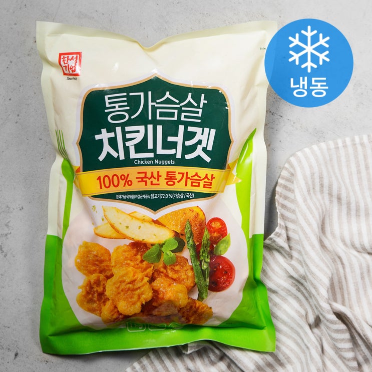 구매평 좋은 한성기업 통가슴살 치킨너겟 (냉동), 1kg, 1개(로켓배송) 좋아요