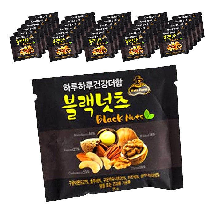 인지도 있는 넛츠팜 하루하루 건강더함 블랙넛츠, 25 g, 50개(로켓배송) 좋아요 인지도 있는 넛츠팜 하루하루 건강더함 블랙넛츠, 25 g, 50개(로켓배송) 좋아요