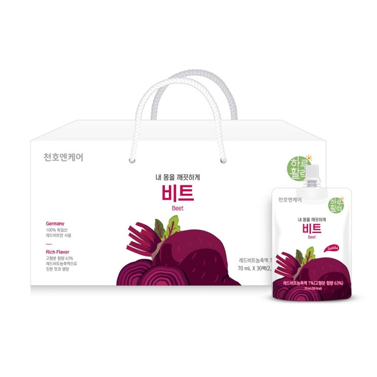 잘나가는 천호엔케어 내 몸을 깨끗하게 비트즙, 70ml, 30개입(로켓배송) ···