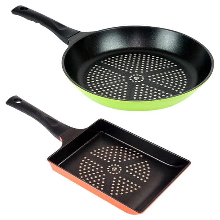 가성비갑 키친아트 뉴 본 다이아몬드 팬 세트, 혼합색상, 후라이팬 28cm + 계란말이팬 24cm(로켓배송) ··· 가성비갑 키친아트 뉴 본 다이아몬드 팬 세트, 혼합색상, 후라이팬 28cm + 계란말이팬 24cm(로켓배송) ···
