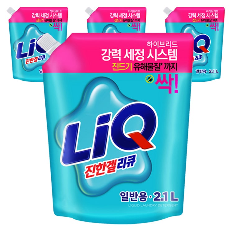 인지도 있는 리큐 진한겔 하이브리드 액상세제 일반용 리필, 2.1L, 4개(로켓배송) ··· 인지도 있는 리큐 진한겔 하이브리드 액상세제 일반용 리필, 2.1L, 4개(로켓배송) ···
