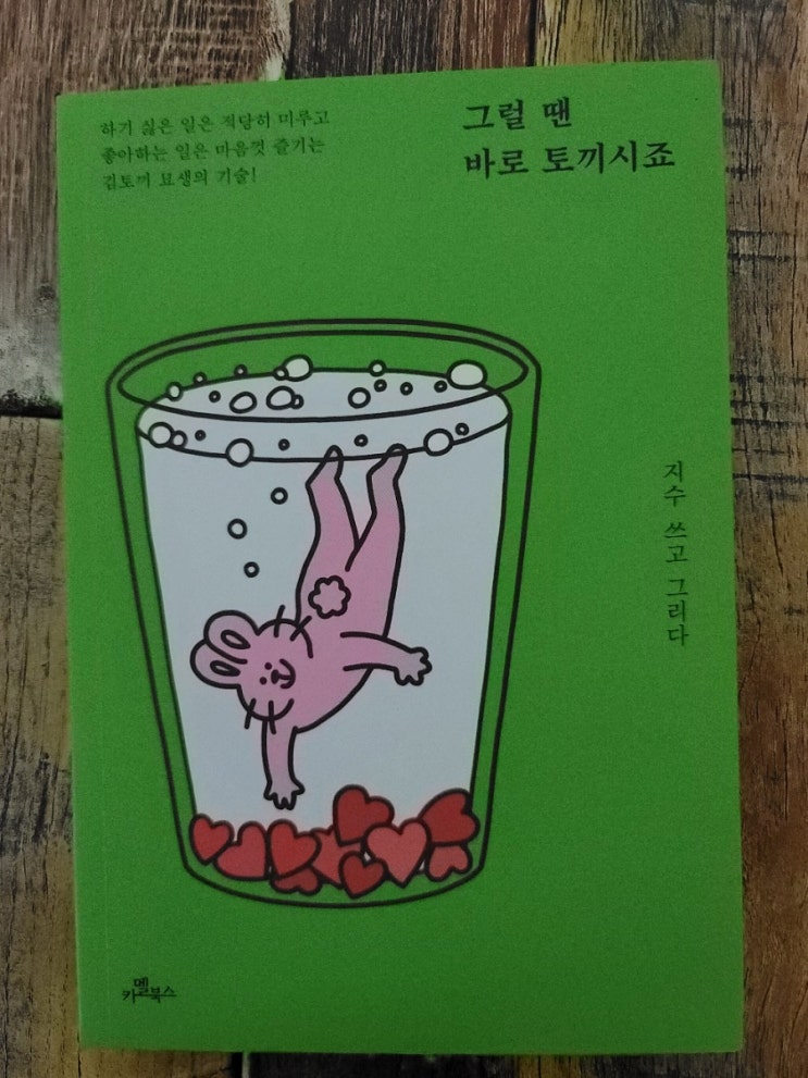  [독서] 그럴 땐 바로 토끼시죠.(하기 싫은 일은 적당히 미루고 좋아하는 일은 마음껏 즐기는 김토끼 묘생의 기술)- 지수,카멜북스