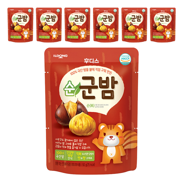 인기있는 일동후디스 순군밤 50g, 밤, 7개입(로켓배송) ···