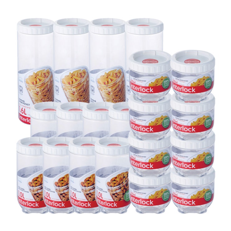 요즘 인기있는 락앤락 인터락 냉장고 도어포켓용기 20p 세트 HPI301S20 WHT, 1세트, 밀폐용기 500ml x 8p + 1L x 8p + 1.6L x 4p(로켓배송) 좋아 요즘 인기있는 락앤락 인터락 냉장고 도어포켓용기 20p 세트 HPI301S20 WHT, 1세트, 밀폐용기 500ml x 8p + 1L x 8p + 1.6L x 4p(로켓배송) 좋아
