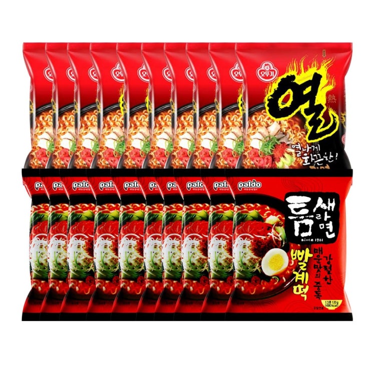 리뷰가 좋은 팔도 틈새라면빨계떡 10개 + 오뚜기 열라면 10개, 20개 좋아요 리뷰가 좋은 팔도 틈새라면빨계떡 10개 + 오뚜기 열라면 10개, 20개 좋아요