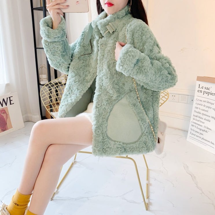후기가 좋은 밍크 모직코트 여성 겨울 가을 와이드 루즈핏 작은 키 가죽털 일체 ··· 후기가 좋은 밍크 모직코트 여성 겨울 가을 와이드 루즈핏 작은 키 가죽털 일체 ···