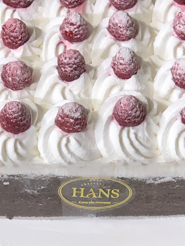 한스 케이크 사각 산딸기 가나슈 : 보기도 좋고, 맛있었던 케이크