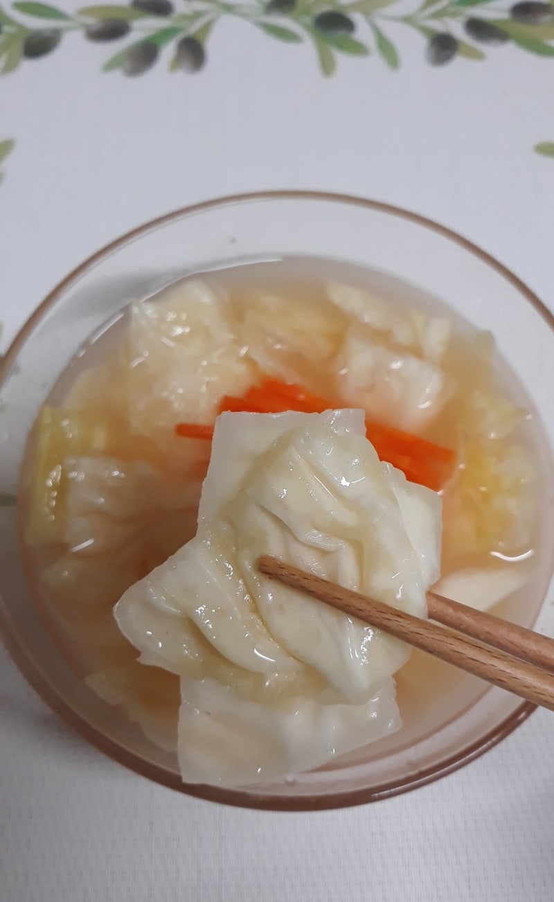 간단재료로 양배추 물김치 담그는 법, 양배추 효능!