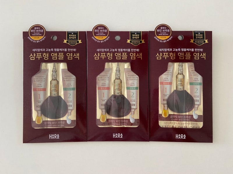 하라즈 샴푸형 앰플 염색 샴푸하듯이 하는 쉬운 염색약