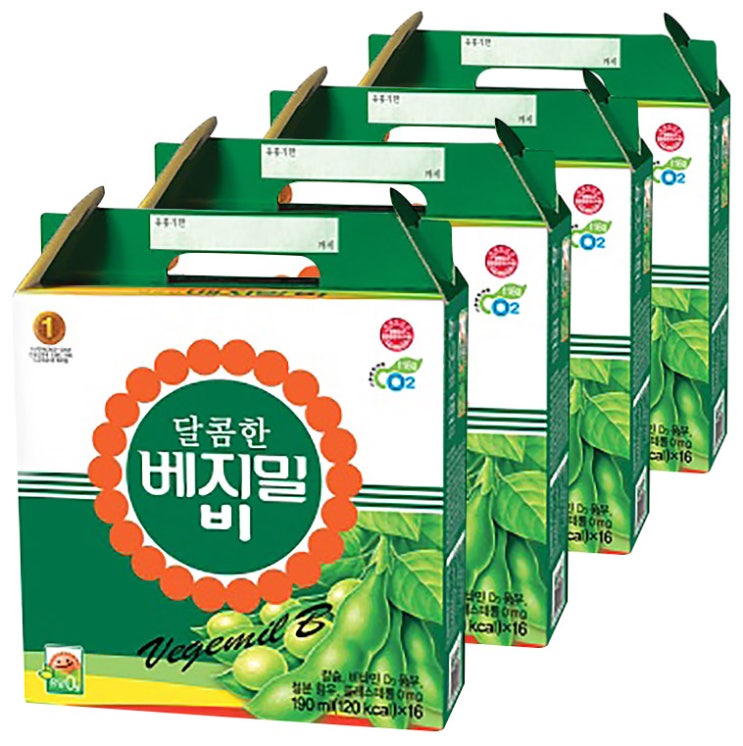 인기있는 베지밀 달콤한 베지밀 비 두유, 190ml, 64개(로켓배송) 좋아요