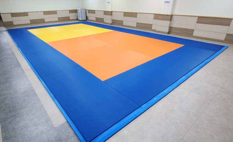  제주도 서귀포시 무릉중학교 소규모실내체육시설 체육실 - 다오코리아 안전 바닥 매트 설치