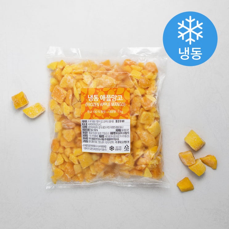 후기가 좋은 애플망고 피스 앤 바이츠 (냉동), 1kg, 1개(로켓배송) 추천합니다