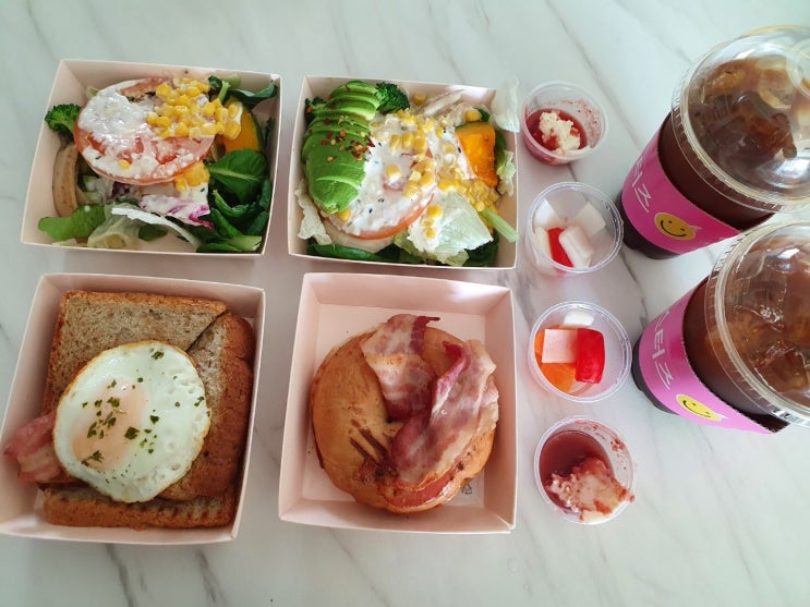  [천안] 불당동 브런치는 여기가 딱 기본 맛집 신불당 카페시스터즈 포장/메뉴추천/가격/메뉴판/주차/맛/솔직후기 (브런치세트 2개 +아보카도 추가)