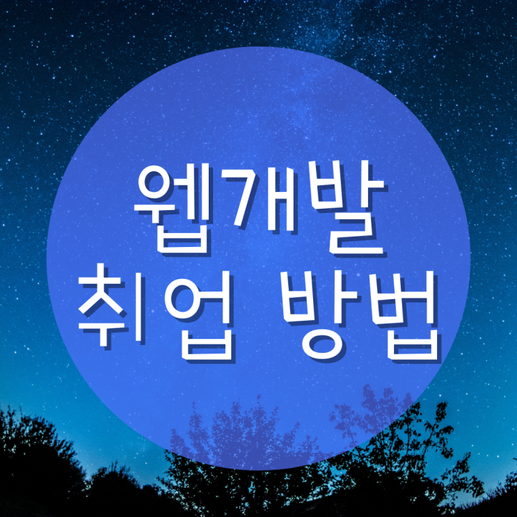  웹개발취업 방법에 대해 알고싶다면!