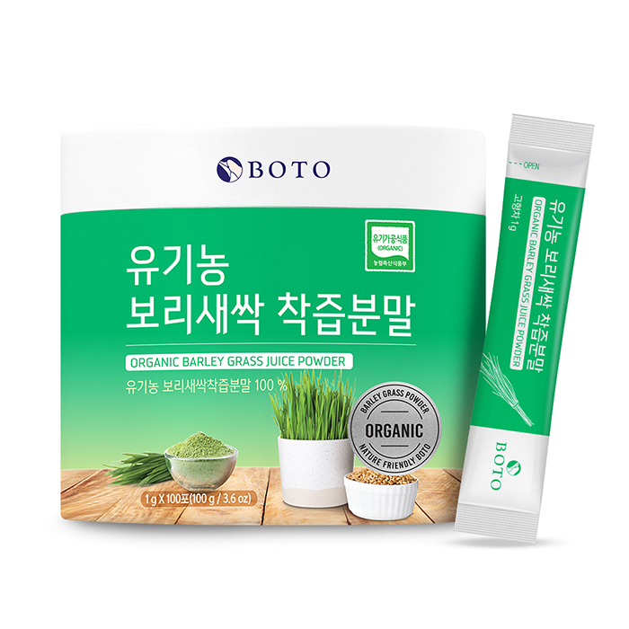 인지도 있는 보뚜 유기농 보리새싹 착즙 분말, 1g, 100포(로켓배송) ···