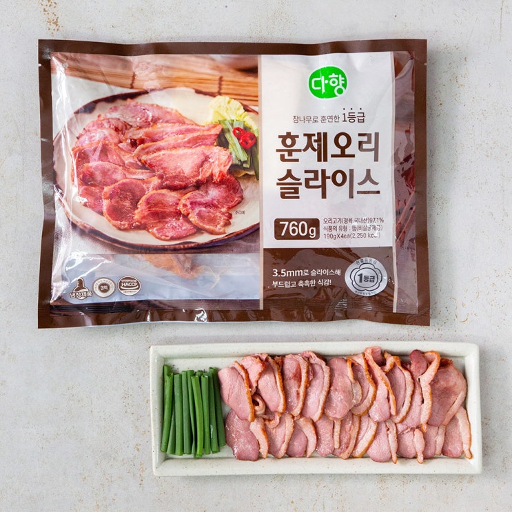 핵가성비 좋은 다향오리 참나무로 훈연한 1등급 훈제오리 슬라이스, 760g, 1개(로켓배송) 추천해요 핵가성비 좋은 다향오리 참나무로 훈연한 1등급 훈제오리 슬라이스, 760g, 1개(로켓배송) 추천해요