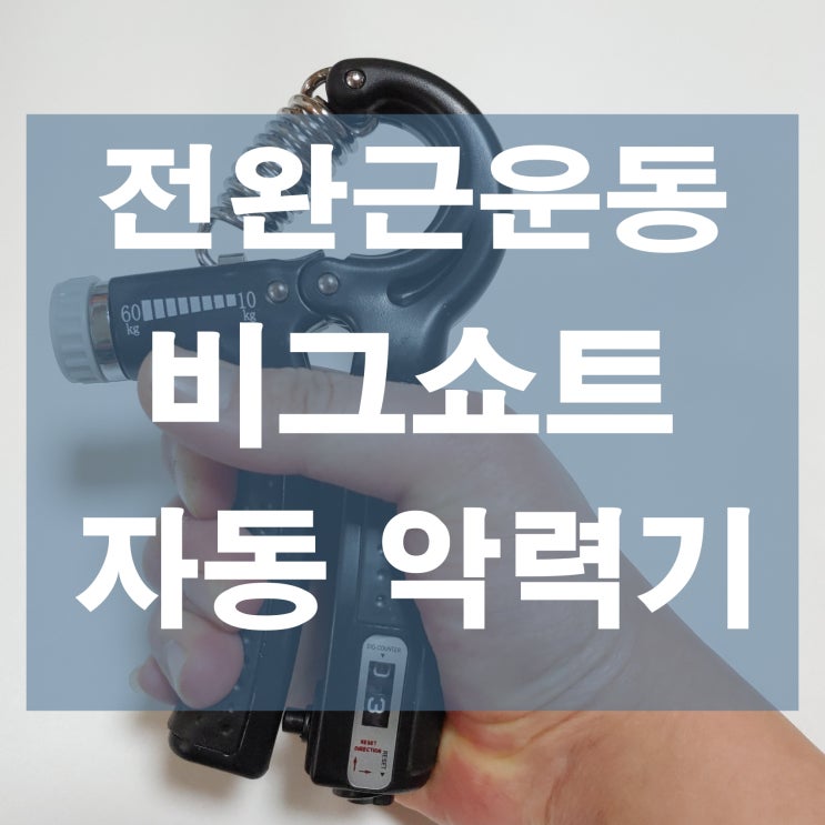  악력기 추천 전완근운동 비그쇼트 틈나는데로 운동해요!