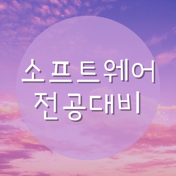  소프트웨어학과 전공대비 방법