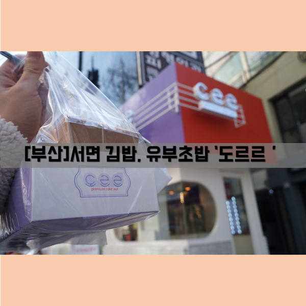  [서면 분식] 식사_김밥, 유부초밥 맛집 '서면 도르르'