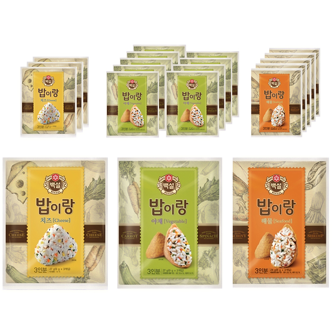 당신만 모르는 백설 밥이랑 3종 세트, 야채 1.8g x 10개입 + 해물 1.8g x 6개입 + 치즈 1.8g x 4개입, 1세트(로켓배송) 추천합니다 당신만 모르는 백설 밥이랑 3종 세트, 야채 1.8g x 10개입 + 해물 1.8g x 6개입 + 치즈 1.8g x 4개입, 1세트(로켓배송) 추천합니다