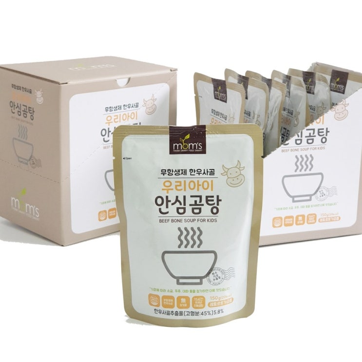 인기 많은 맘스 무항생제 한우사골 안심곰탕 아기 국 반찬, 2box 좋아요