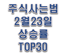  주식사는법 2월 23일 장마감시황
