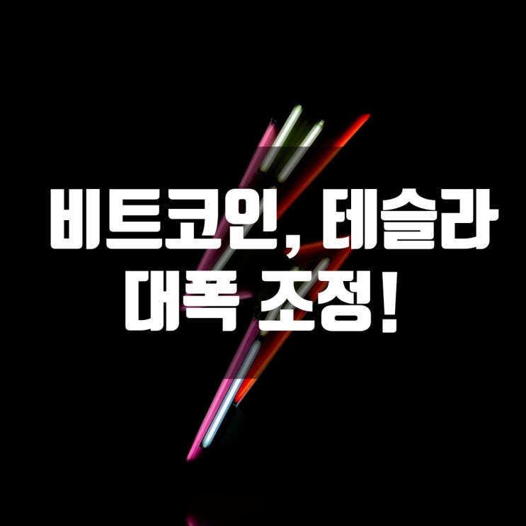  비트코인, 테슬라 대폭 조정!